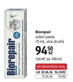 dm drogerie Biorepair zubní pasta nabídka