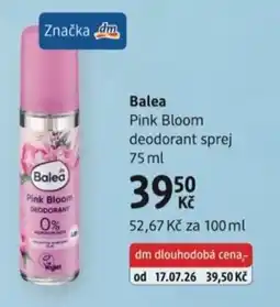 dm drogerie Balea Pink Bloom deodorant sprej nabídka