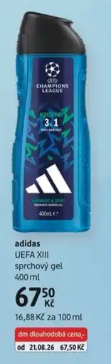 dm drogerie Adidas uefa xiii sprchový gel nabídka