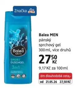 dm drogerie Balea MEN sprchový gel nabídka