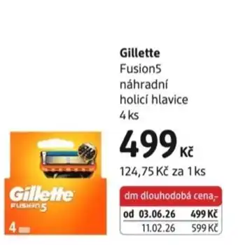 Gillette Fusion5 náhradní holicí hlavice