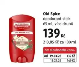 dm drogerie Old Spice deodorant stick nabídka