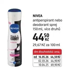 dm drogerie Nivea antiperspirant nebo deodorant sprej nabídka