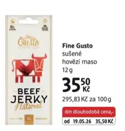 dm drogerie Fine Gusto sušené hovězí maso nabídka