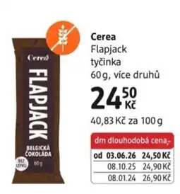 dm drogerie Cerea flapjack tyčinka nabídka