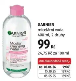 dm drogerie Garnier micelární voda nabídka