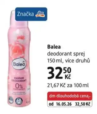 dm drogerie Balea deodorant sprej nabídka