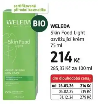 Weleda skin food light osvezujici krem