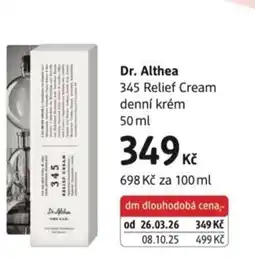 dm drogerie Dr. Althea 345 Relief Cream denni krem nabídka
