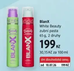 dm drogerie BlanX White Beauty zubní pasta nabídka