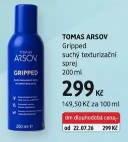 dm drogerie Tomas Arsov gripped suchý texturizační sprej nabídka