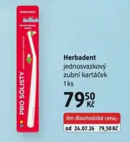 dm drogerie Herbadent jednosvazkový zubní kartáček nabídka