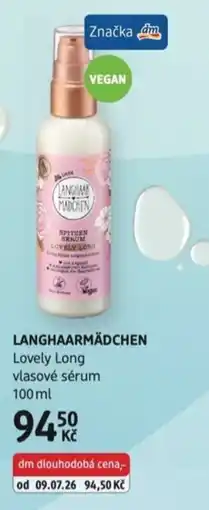 dm drogerie Langhaarmädchen lovely long vlasové sérum nabídka