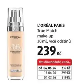 dm drogerie L'Oréal Paris True Match make-up nabídka