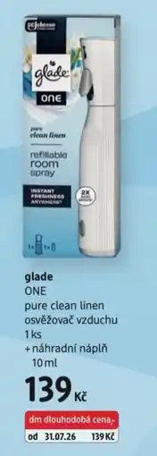 dm drogerie glade one pure clean linen nabídka