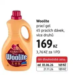 dm drogerie Woolite prací gel nabídka