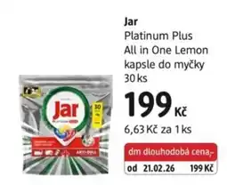 dm drogerie Jar platinum plus all in one lemon kapsle do myčky nabídka