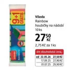 dm drogerie Vileda rainbow houbiečky na nádobí nabídka