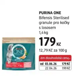 dm drogerie purina one bifensis sterilised granule pro kočky s lososem nabídka