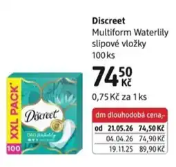 dm drogerie Discreet Multiform Waterlily slipové vložky nabídka