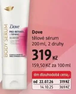 dm drogerie Dove tělové sérum nabídka