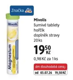 dm drogerie Mivolis šumivé tablety hořčík nabídka