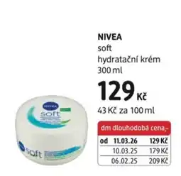 dm drogerie Nivea soft hydratační krém nabídka