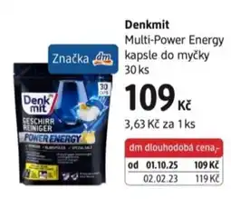 dm drogerie Denkmit Multi-Power Energy kapsle do myčky nabídka
