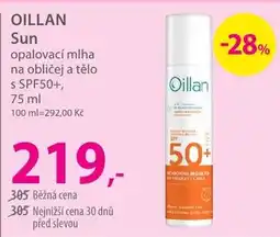 Hebe Oillan Sun opalovací mlha na obličej a tělo nabídka