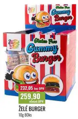 Ratio ŽELÉ BURGER, 10g 80ks nabídka