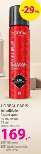 Hebe L'Oréal Paris Infaillible fixační sprej na make-up nabídka
