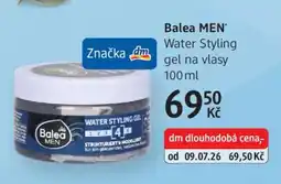 dm drogerie Balea MEN Water Styling gel na vlasy 100ml nabídka