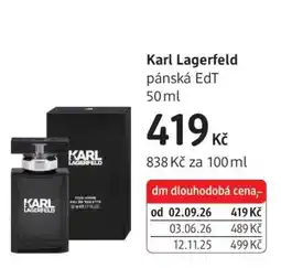 dm drogerie Karl Lagerfeld nabídka