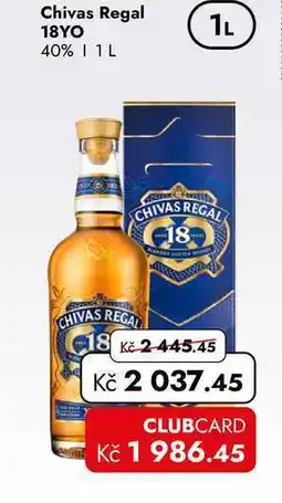 TRAVEL FREE Chivas Regal 18YO 40% nabídka
