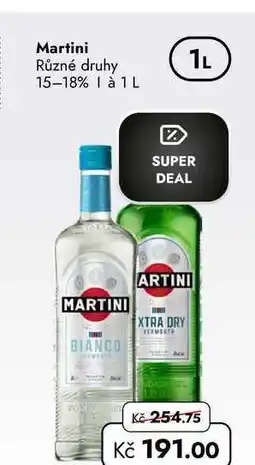 TRAVEL FREE Martini Různé druhy 15-18% nabídka