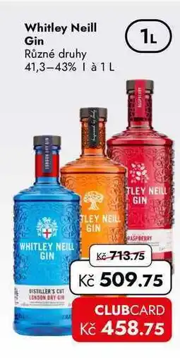 TRAVEL FREE Whitley Neill Gin Různé druhy 41,3-43% à nabídka