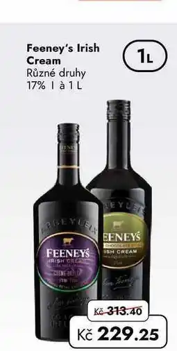 TRAVEL FREE Feeney's Irish Cream Různé druhy 17% 1 à nabídka