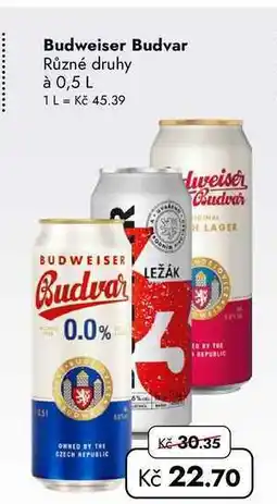 TRAVEL FREE Budweiser Budvar nabídka