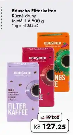 TRAVEL FREE Eduscho Filterkaffee Různé druhy Mletá nabídka