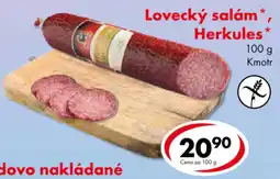 CBA Herkules lovecký salám nabídka
