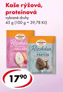 CBA cerbona kaše rýžová proteinová nabídka