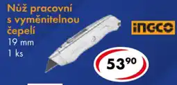 CBA ingco nůž pracovní s vyměnitelnou čepelí nabídka