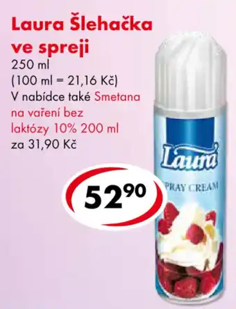 Laura šlehačka ve spreji