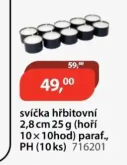 M.A.T. Svíčka hřbitovní nabídka