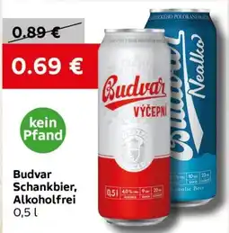 VELTA Free Shop Budvar Schankbier nabídka