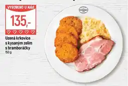 Globus Uzená krkovice s kysaným zelím s bramboráčky nabídka