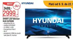 Globus Hyundai smart led televizor hlm 24ts500 nabídka