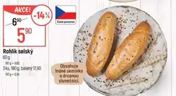 Globus Česká potravina rohlík selský nabídka