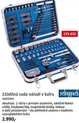 Bauhaus Scheppach 233dílná sada nářadí v kufru nabídka