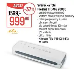 Globus eta svářečka folií freshie iii 3762 90000 nabídka